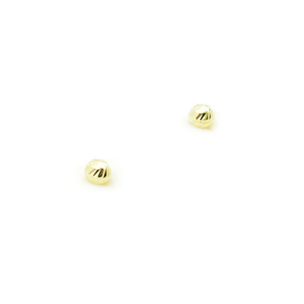 Złote kolczyki kulki diamentowane - 4 mm