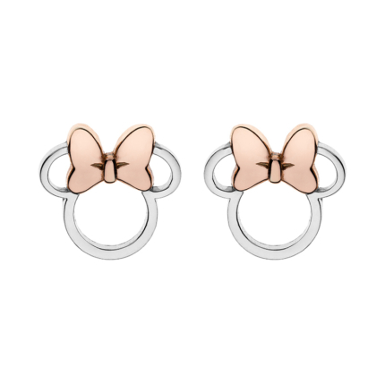 Srebrne kolczyki Minnie Mouse