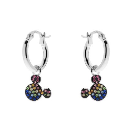 Wiszące kolczyki Mickey Mouse-srebro