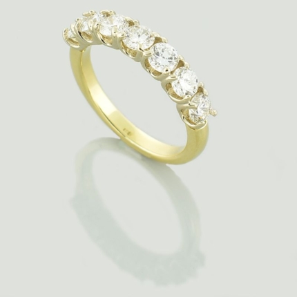 Złoty pierścionek Half Eternity - 1,75 ct.