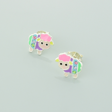 Srebrne kolczyki owieczki
