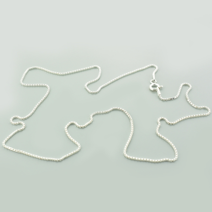 Srebrny łańcuszek kostka 1mm-50cm