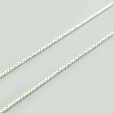 Srebrny łańcuszek kostka 1mm- 45cm