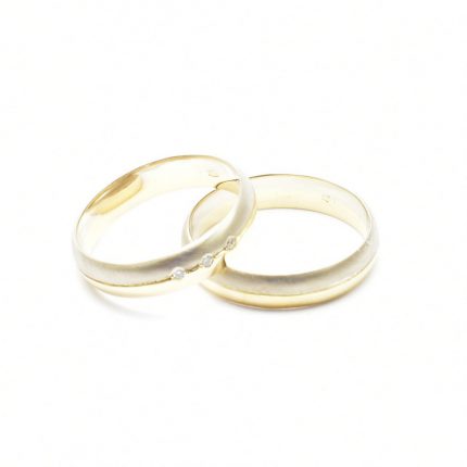 Zdjęcie nr. 2 Obrączki ślubne z białego i żółtego złota
