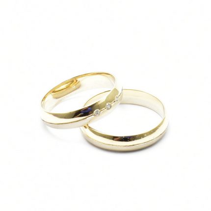 Zdjęcie nr. 4 Obrączki ślubne z białego i żółtego złota