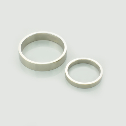 Płaskie obrączki z platyny- 3 mm