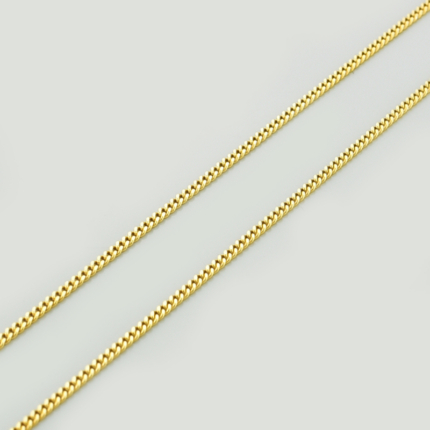 Pozłacany łańcuszek pancerka szerokość 1,4mm- 55cm