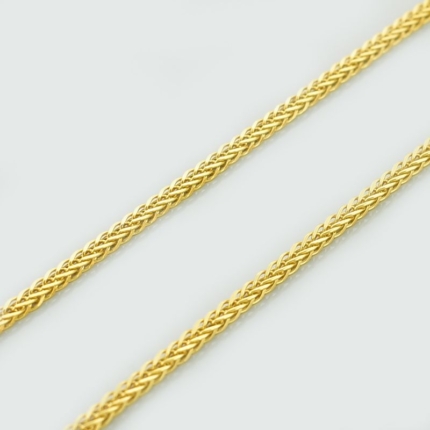 Łańcuszek srebrny pozłacany gruby lisi ogon 50cm