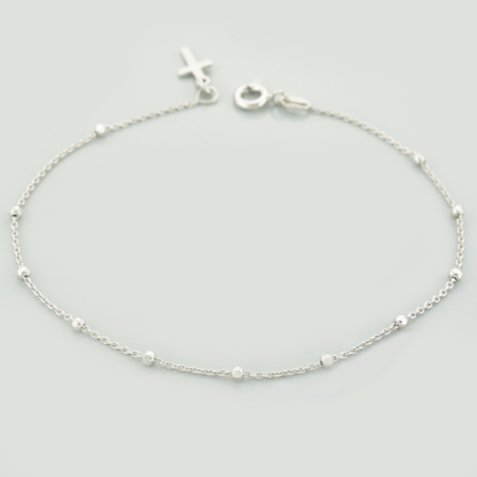 Srebrna bransoletka różaniec