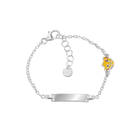 Srebrna bransoletka Lion King z blaszką do grawerowania