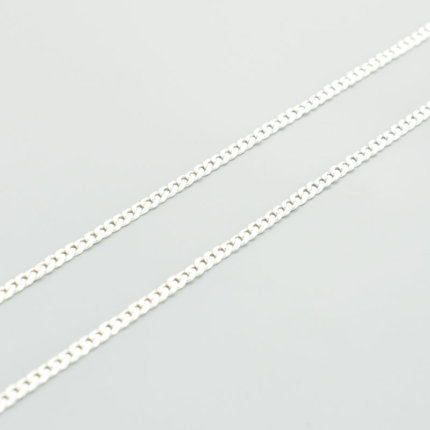 Srebrny łańcuszek cienka pancerka 60 cm