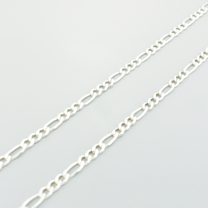 Srebrny łańcuszek figaro 4,5mm- 55 cm
