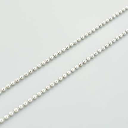 Srebrny łańcuszek kulka 2mm - 75 cm