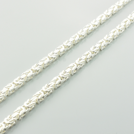 Srebrny łańcuszek splot królewski 55 cm cienki - 35,2 g