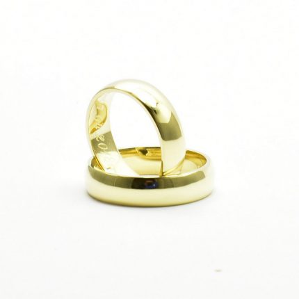 Obrączki ze złota klienta – półokrągłe 5mm