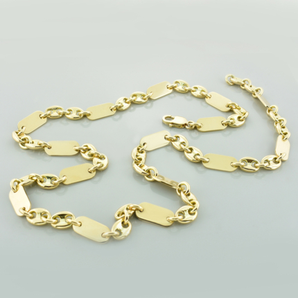 Złoty solidny łańcuch 100 g - 65 cm